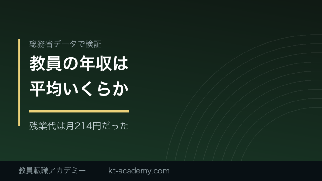 教員の年収を総務省データで検証した記事のアイキャッチ画像